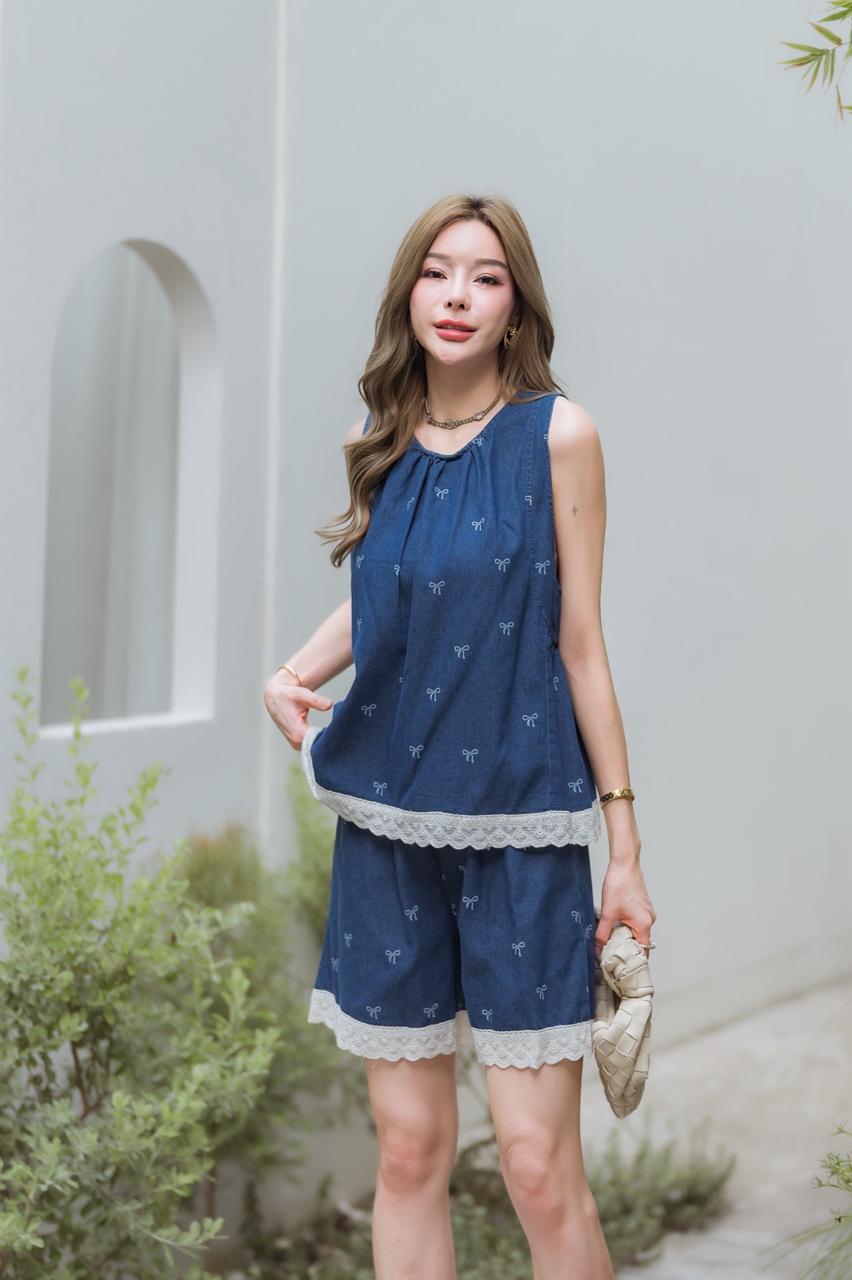 Denim Bow Coordset