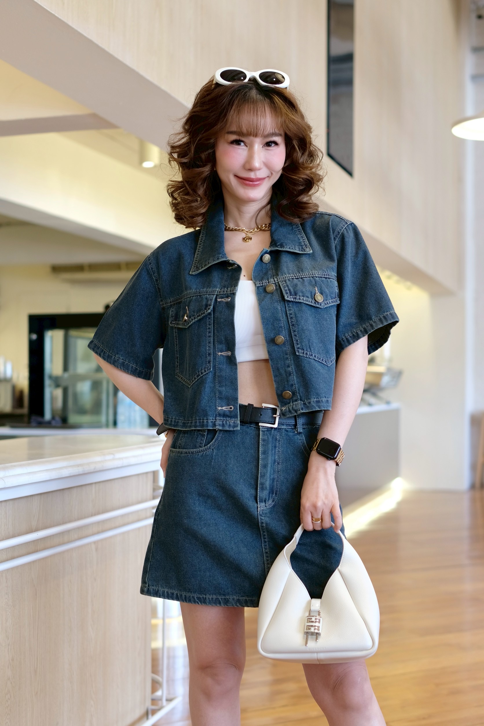 City Cool Co-ord: Dark Wash