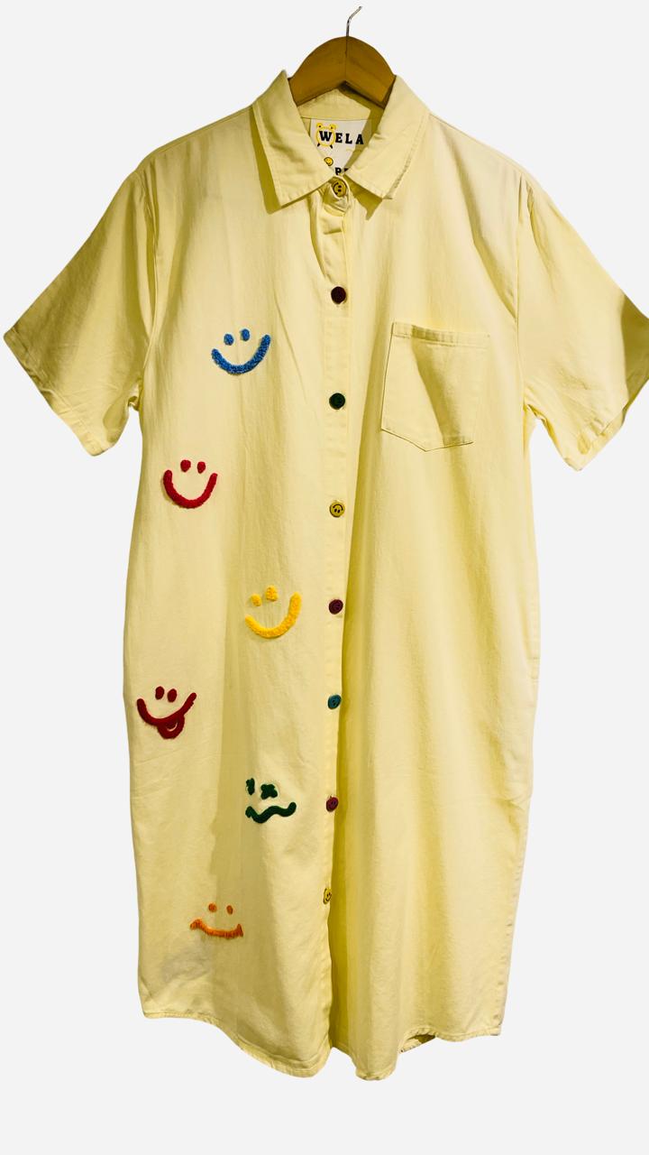 Happy Vibes Denim Dress