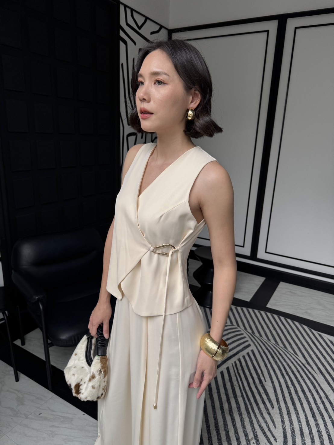 Earthy Elegance Wrap Set - Cream