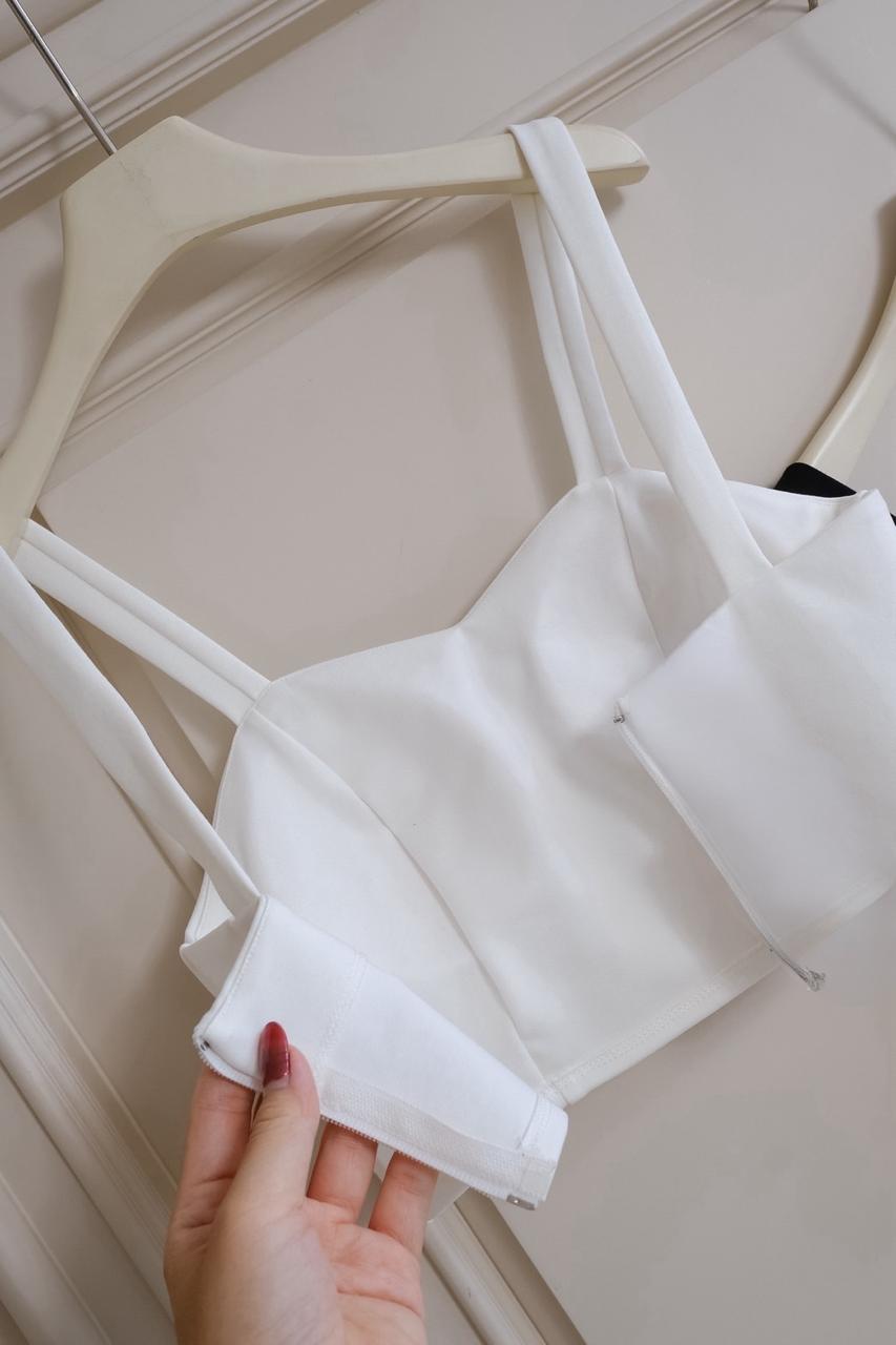 Sculpt Corset Crop-White